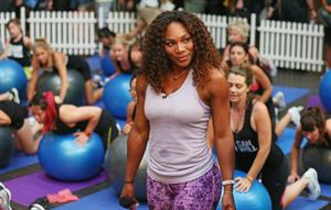 Serena Williams Nike Training Club App Workout - Melbourne January 8, 2013 