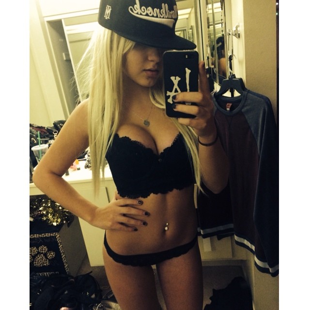 Lauren Mariee in lingerie taking a selfie