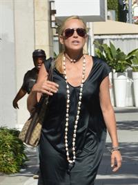 Sharon Stone leaves Villa Blanca restaurant in Beverly Hills October 2, 2012 