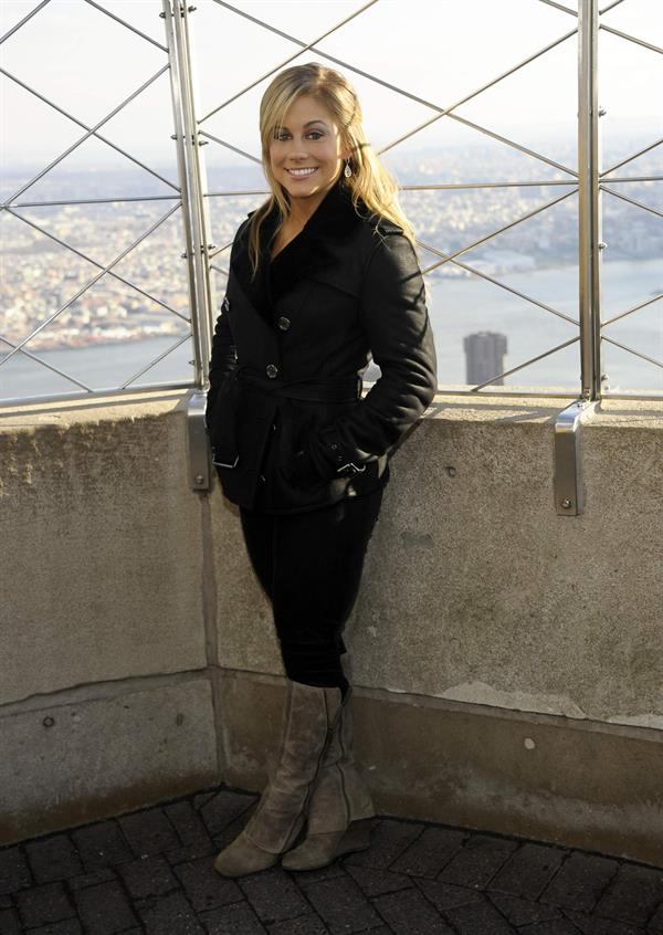 Shawn Johnson Visits The Empire State Building November 28, 2012