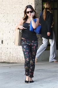 Sophia Bush walking and talking in Beverly Hills on August 27, 2012