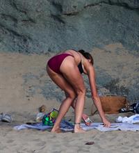 Stephanie Seymour bikini candids on the beach in St. Barts 12/31/12 