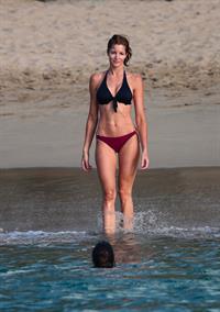 Stephanie Seymour bikini candids on the beach in St. Barts 12/31/12 