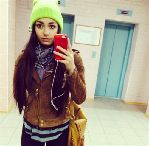 Helga Lovekaty taking a selfie