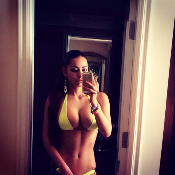 Helga Lovekaty in a bikini