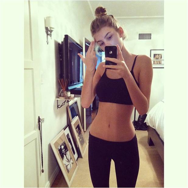 Camila Morrone taking a selfie