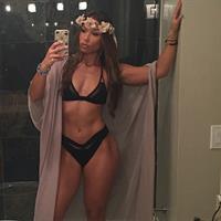 Nicole Mejia in lingerie taking a selfie
