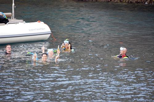 Rihanna enjoying a break on a yacht in Ponza August 29, 2014