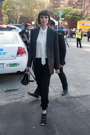Coco Rocha @ NYC fashion week September 4, 2014