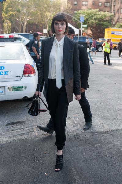 Coco Rocha @ NYC fashion week September 4, 2014