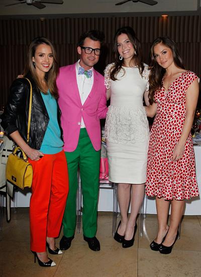 Minka Kelly, Jessica Alba and Mandy Moore at a dinner to celebrate Brad Goreski's book launch March 14, 2012 