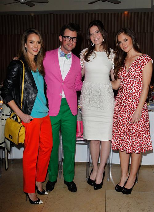 Minka Kelly, Jessica Alba and Mandy Moore at a dinner to celebrate Brad Goreski's book launch March 14, 2012 