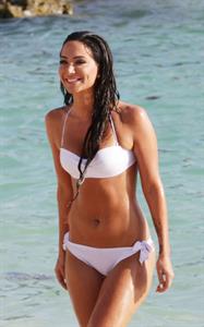 Tulisa Contostavlos in a bikini on the beach in Bermuda August 21, 2014