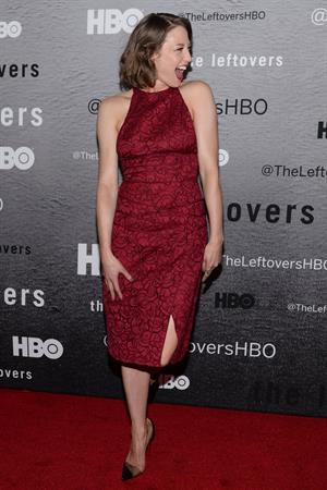 Carrie Coon attends 'The Leftovers' premiere at NYU Skirball Center on June 23, 2014 in New York City