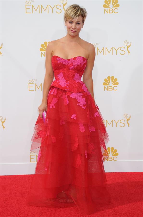 Kaley Cuoco at the 66th annual Primetime Emmy Awards,  August 25, 2014