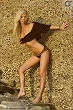 Elizabeth King in a bikini