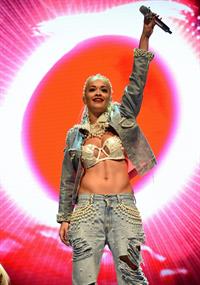 Rita Ora performs on Day 2 of the V Festival August 17, 2014