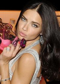 Adriana Lima at Victoria's Secret Valentines Day promotional event at Victorias Secret Soho in New York 