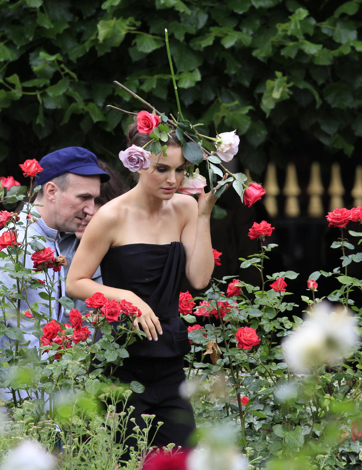 Natalie Portman Pictures Natalie Portman modeling for a Miss Dior campaign photo shoot in the gardens of the Palais Royal in Paris 6/26/12