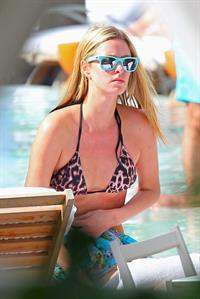 Nicky Hilton Hotel pool in Miami - December 31, 2012