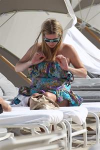 Nicky Hilton Hotel pool in Miami - December 31, 2012