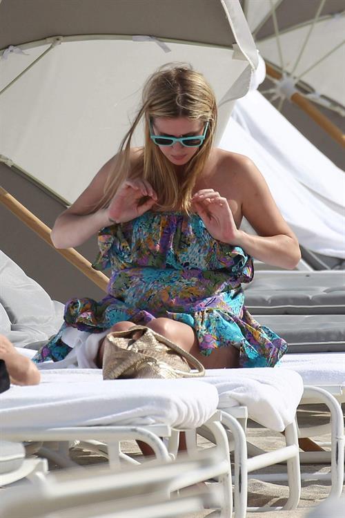 Nicky Hilton Hotel pool in Miami - December 31, 2012