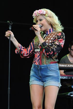 Pixie Lott performs at the Cornbury Music Festival at Great Tew Estate on June 29, 2012 in Oxford, England