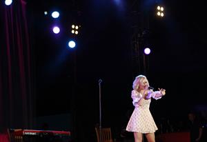 Pixie Lott performs on stage in Londonderry, Northern Ireland, Thursday, June 21, 2012.