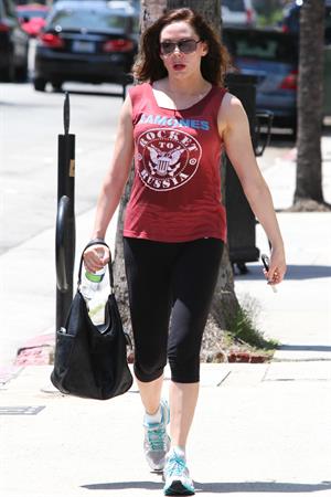 Rose McGowan - Spotted at The Tracey Anderson Gym 29.07.12