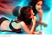 Huang Fu Lin in lingerie