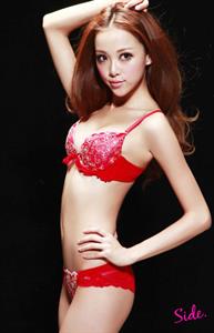 Huang Yi Lin in lingerie