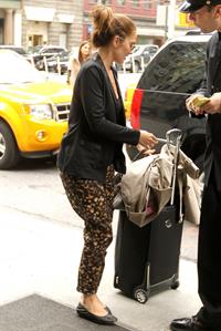 Minka Kelly outside her hotel New York City 3/5/2012