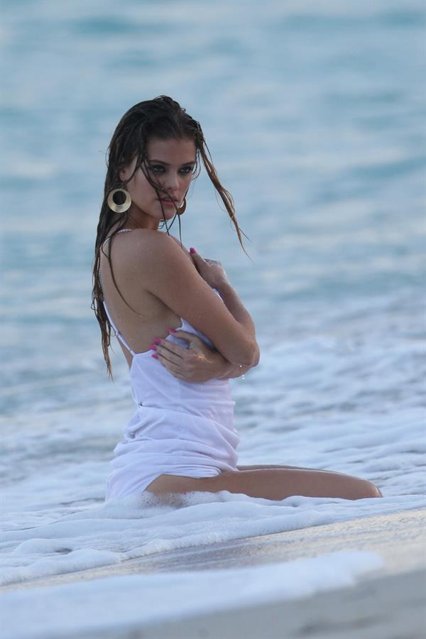 Nina Agdal Photoshoot for Bebe in Miami - November 12, 2013 