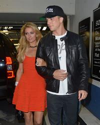Paris Hilton enjoys a night out with her boyfriend in Beverly Hills on June 6, 2013
