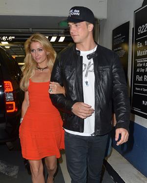 Paris Hilton enjoys a night out with her boyfriend in Beverly Hills on June 6, 2013