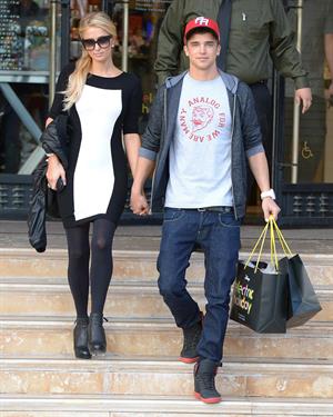 Paris Hilton and Her Boyfriend River Viiperi Shop at Barneys New York on December 15, 2012 