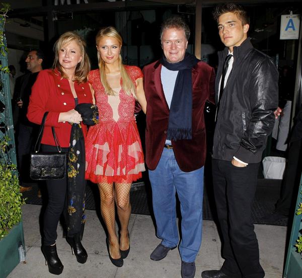 Paris Hilton Christmas dinner at Mr Chow December 15, 2012 