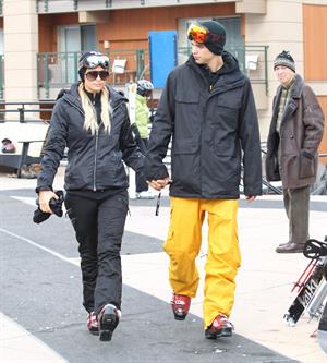 Paris Hilton enjoying a day in the mountains of Aspen December 18, 2012 