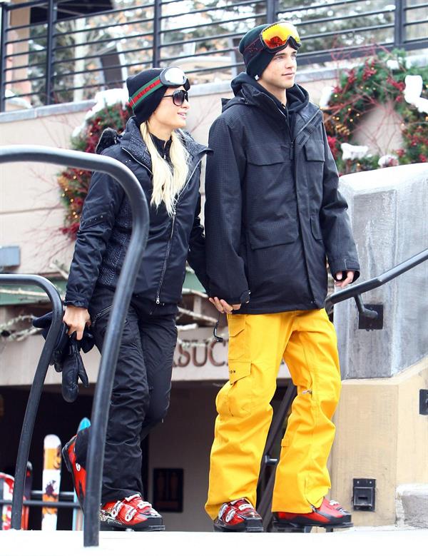 Paris Hilton enjoying a day in the mountains of Aspen December 18, 2012 