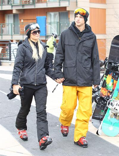Paris Hilton enjoying a day in the mountains of Aspen December 18, 2012 
