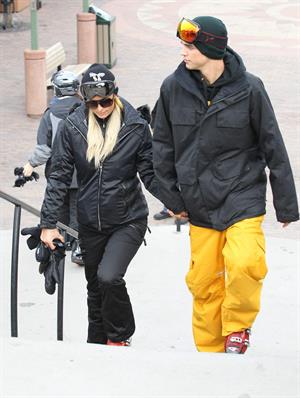 Paris Hilton enjoying a day in the mountains of Aspen December 18, 2012 