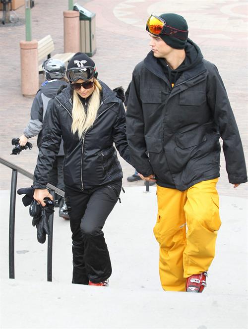 Paris Hilton enjoying a day in the mountains of Aspen December 18, 2012 