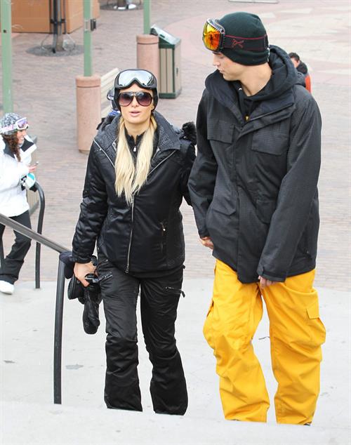 Paris Hilton enjoying a day in the mountains of Aspen December 18, 2012 