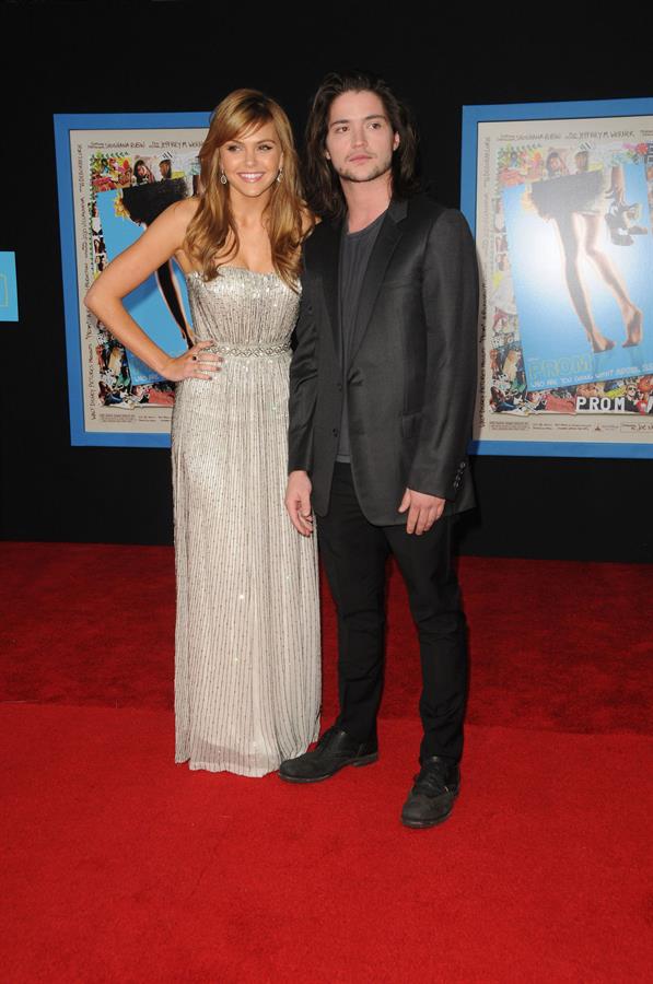 Aimee Teegarden at the Los Angeles premiere of Disney's Prom on April 21, 2011