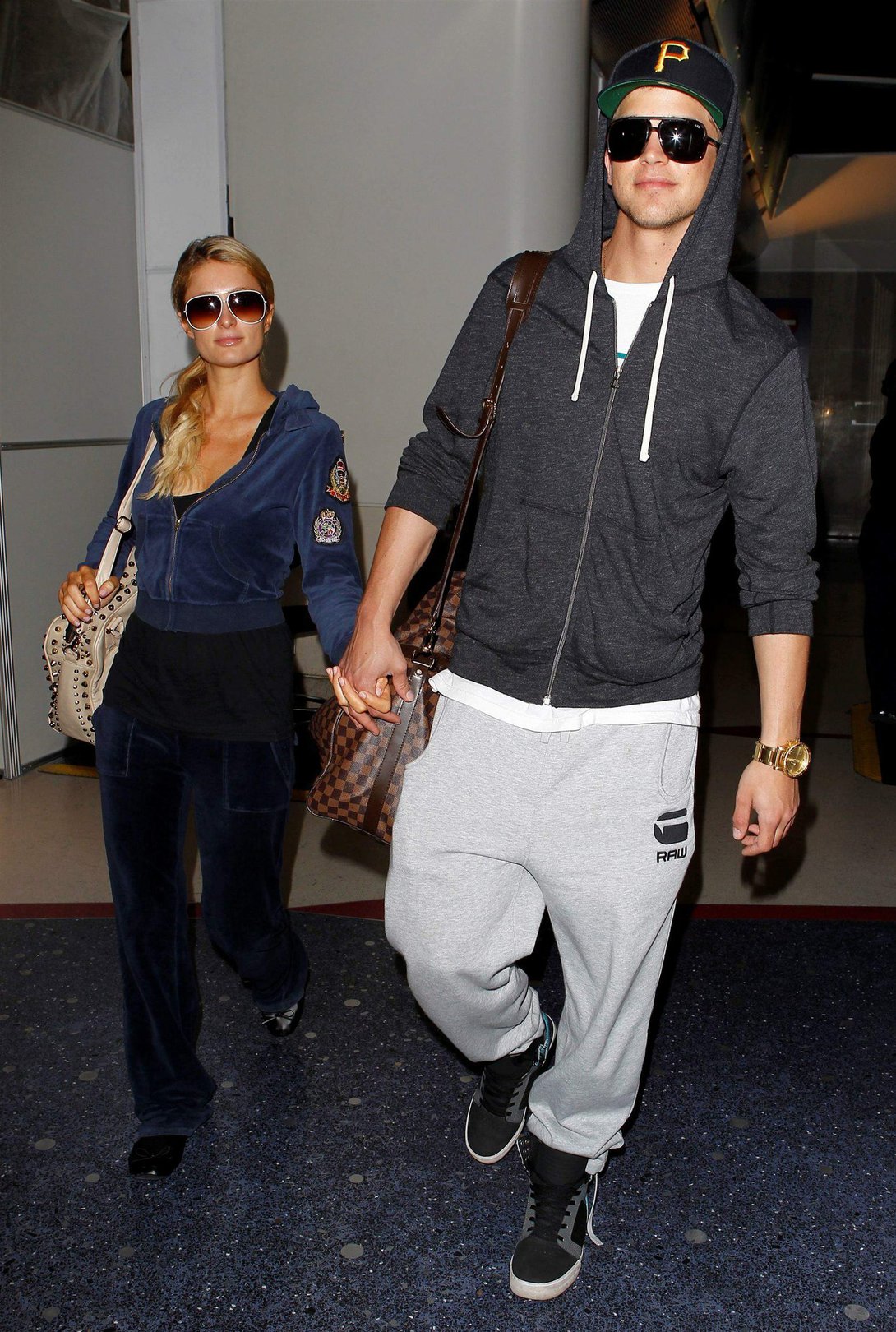 Paris Hilton and River Viiperi holding hands at LA. December 10, 2012 