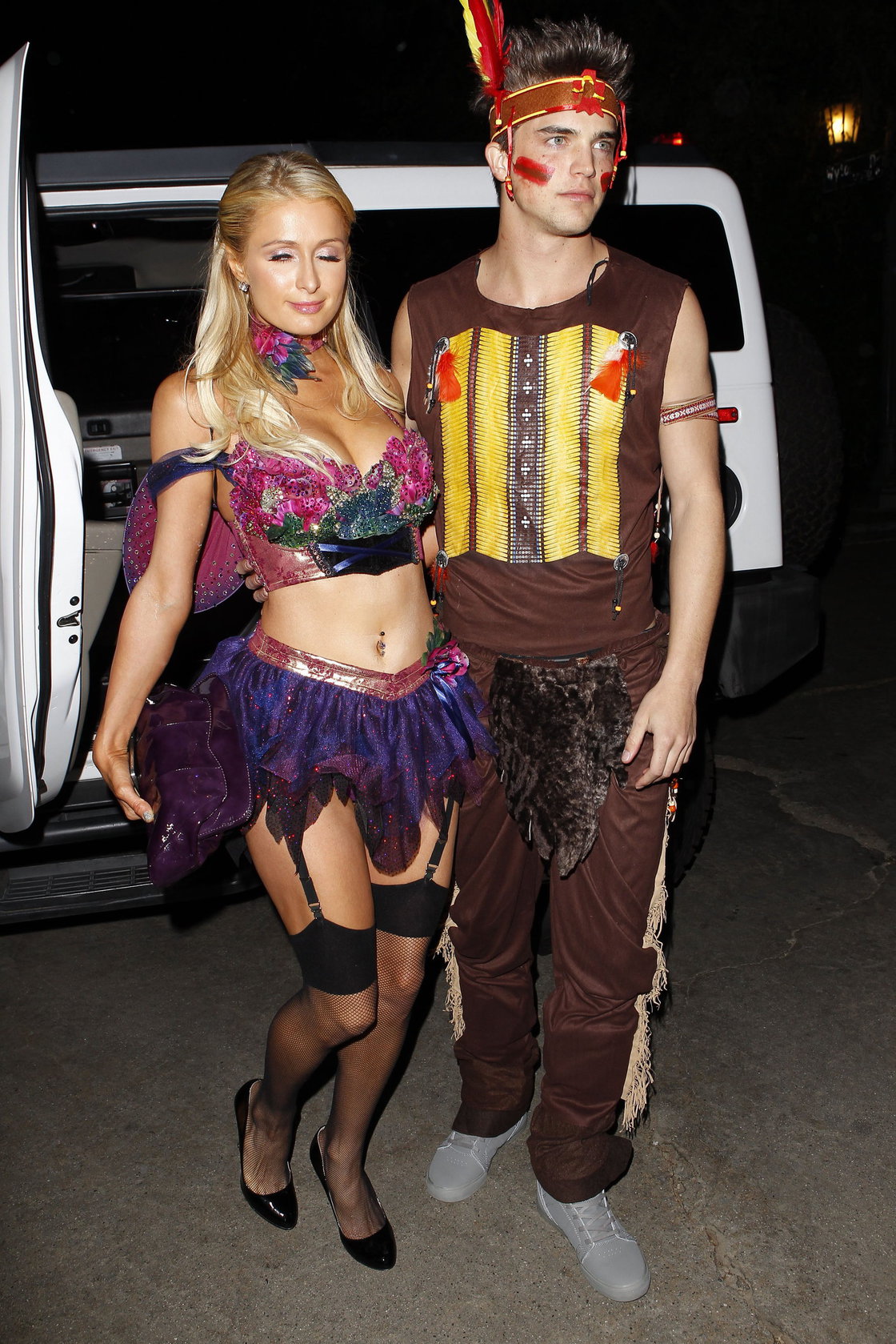 Paris Hilton at the Playboy Mansion Halloween Party in Los Angeles 10/27/12