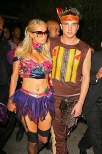 Paris Hilton at the Playboy Mansion Halloween Party in Los Angeles 10/27/12