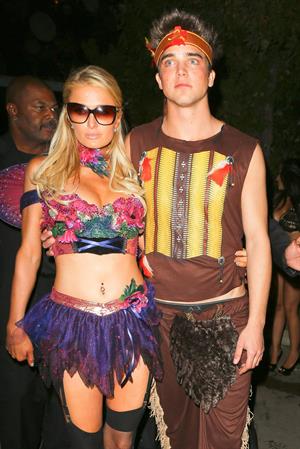 Paris Hilton at the Playboy Mansion Halloween Party in Los Angeles 10/27/12