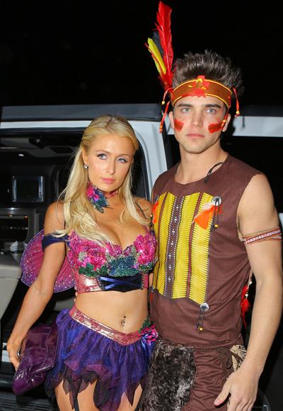 Paris Hilton at the Playboy Mansion Halloween Party in Los Angeles 10/27/12