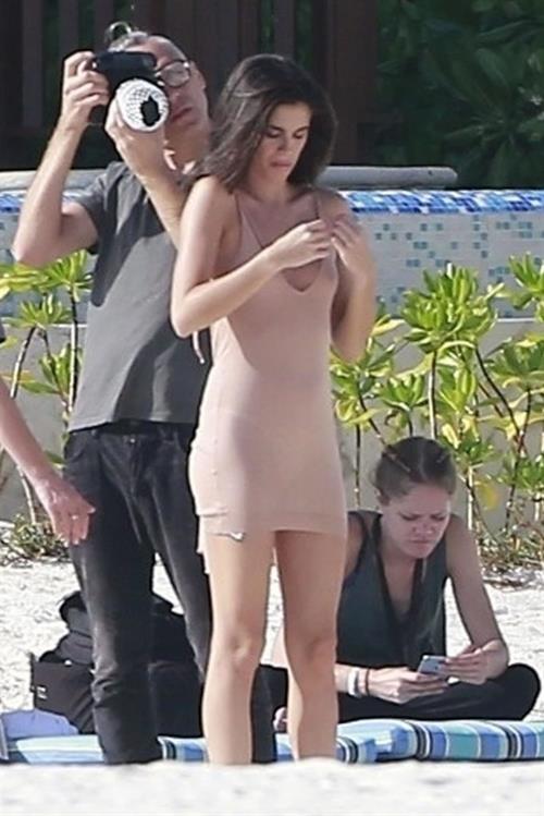 Sara Sampaioin Playa del Carmen, Mexico on December 17, 2017